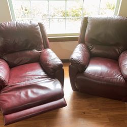 Red Leather Chairs
