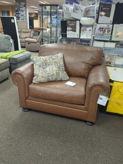 Genuine Leather Chair And A Half Super Comfy