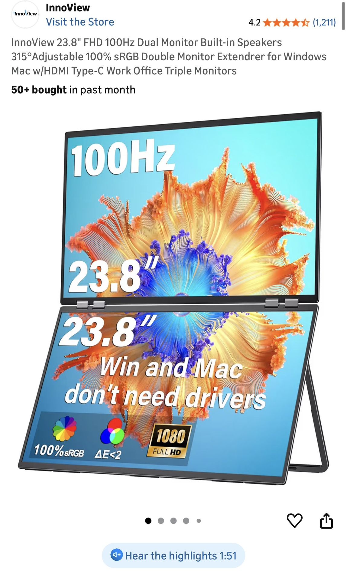 Dual Monitor Extender w/ Carrying Case