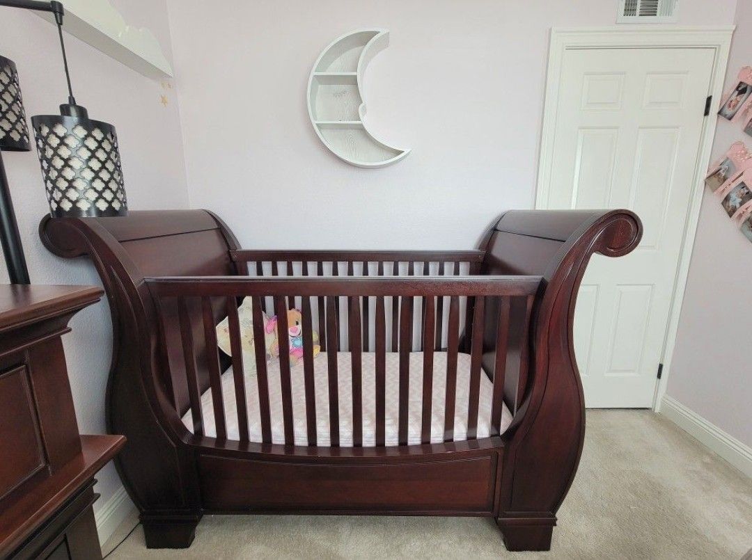 Pottery Barn Sleigh Crib.
