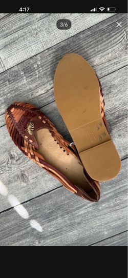Woven Leather Huarache Flats