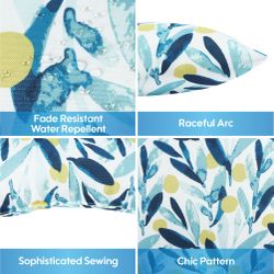 (same as W419P288601)2 Pack Outdoor Pillows, Waterproof & Fade-Resistant Patio Cushions for Garden, Porch, Poolside Furniture - Soft & Comfortable Dec