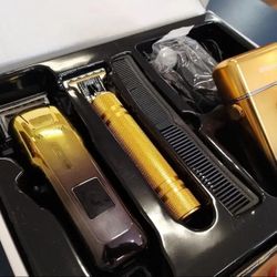 3 pieces/set 1 piece/set for men's professional gold hair clippers and trimmer sets