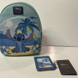 Disney Stitch loungefly Mini Backpack And Wallet 