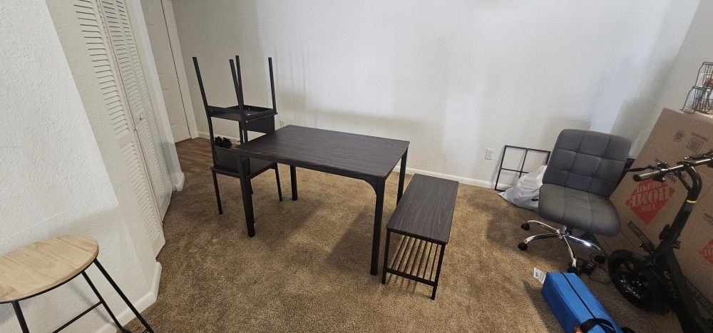 Small Dining Set (2 Chairs, 1 Table, 1 Bench)