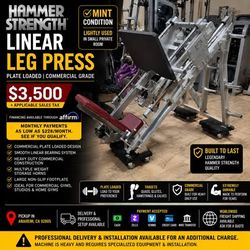 Hammer Strength Linear Leg Press - Plate Loaded Commercial Gym Machine