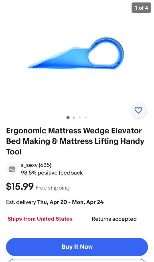 Ergonomic Mattress Wedge Elevator Bed Making & Mattress Lifting Handy Tool