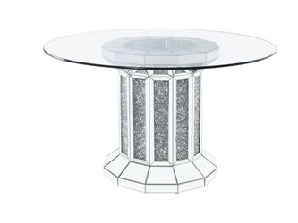 Noralie Dining Table Angular Cylindrical Base