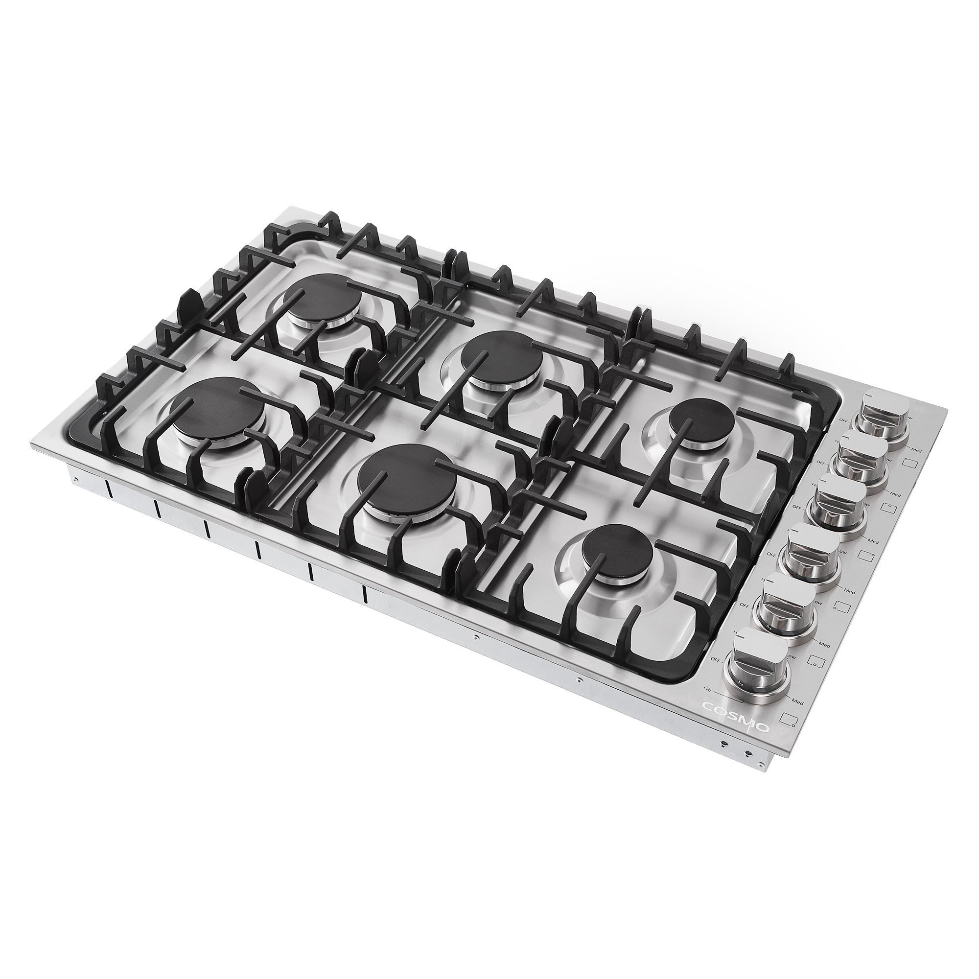 New Open Box 36" Stainless Steel Drop-In Gas Cooktop