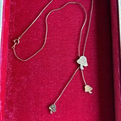 Vintage Mushroom Lariat Necklace – Boho Psychedelic Mushroom Jewelry
