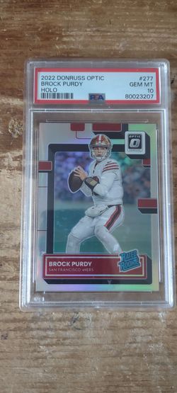 2022 donruss optic Brock purdy holo PSA 10