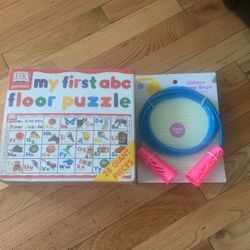 New my first abc floor puzzle 28 giant pieces and free jump rope 