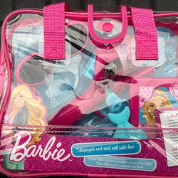 Shakespeare Barbie Purse Fishing Kit/Telescopic Rod & Reel with Line Youth- NEW