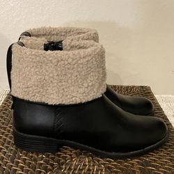 Women’s Style & Co Booties, Vegan Leather, Teddy Bear Fleece Lining, Gel Insole, Like New, Size: 8M