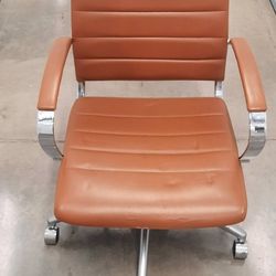 Orange Leather Computer Chair