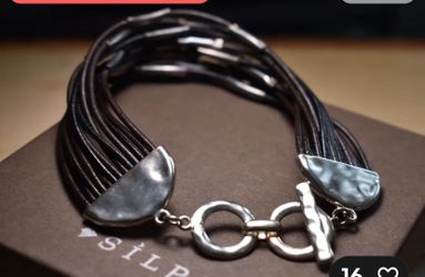 Silpada  Sterling Silver & Leather Bracelet