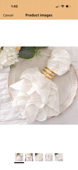 Cheesecloth Napkins Iovry White Cloth Napkins Bulk,Set of 100 21''x21'',Washable Boho Table Gauze Fabric Napkins,for Wedding Baby Bridal Shower Dinner