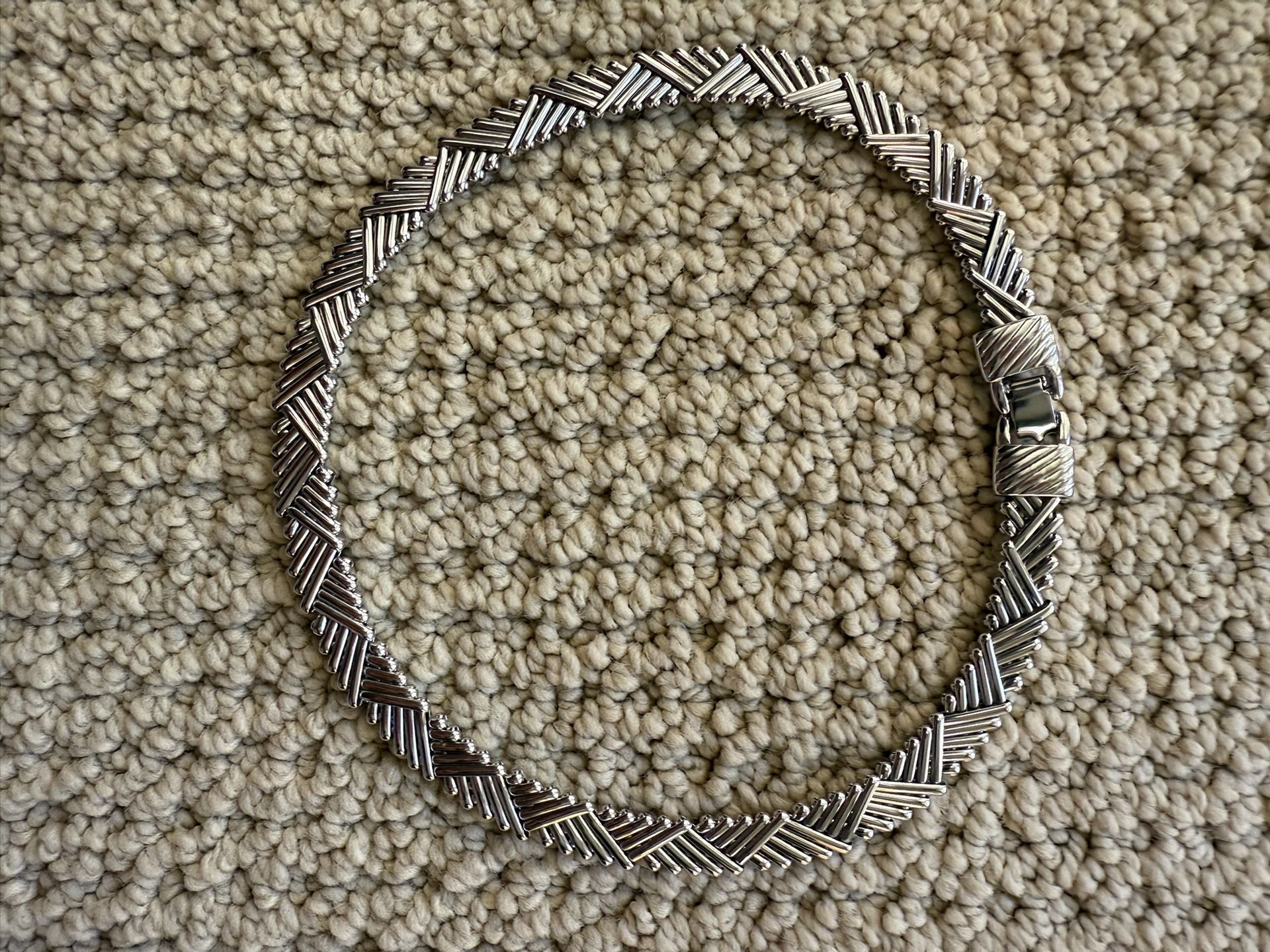 17 1/2” Monet Necklace Silver Costume Jewelry