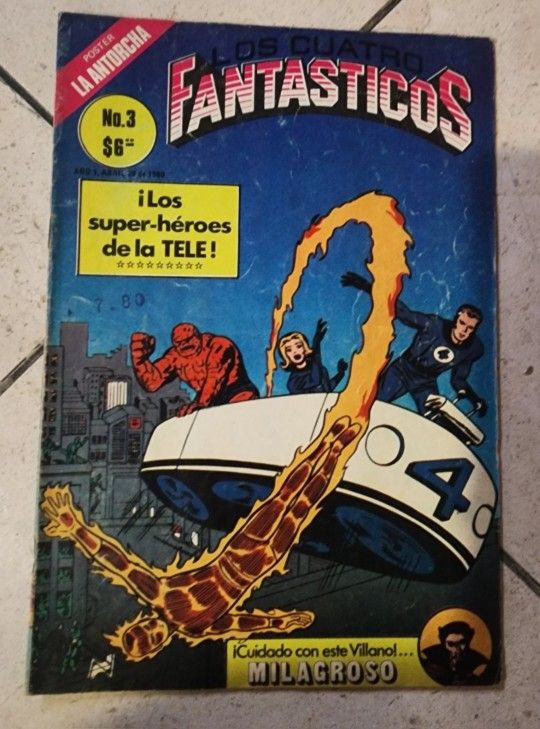 Marvel Comics Fantastic Four 3 Mexico Variant VG Spanish 1ST APP KEY ISSUE 1980