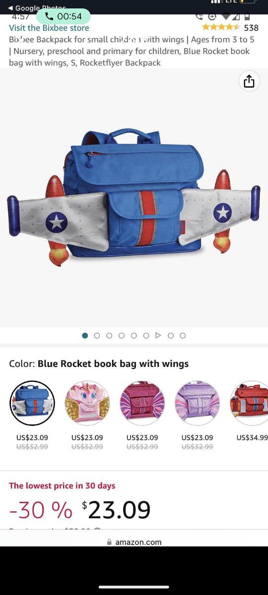 $8 Bixbee Backpack In Great Condition 🚀 Rocket 