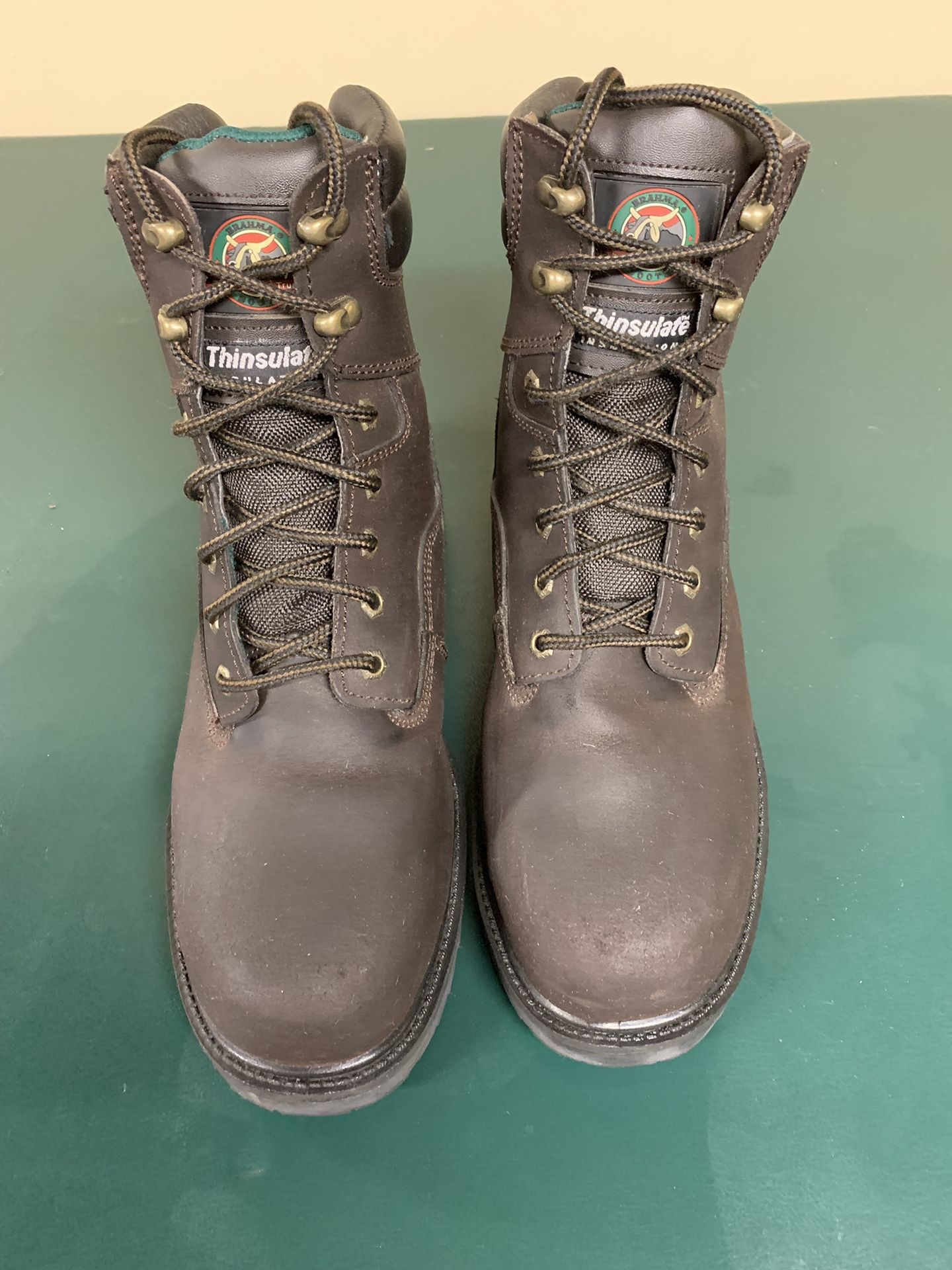 Men’s steel toed work boots size 10