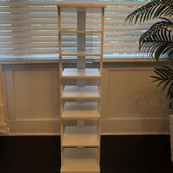 White Shoe Rack / Storage / Organizer (wood)