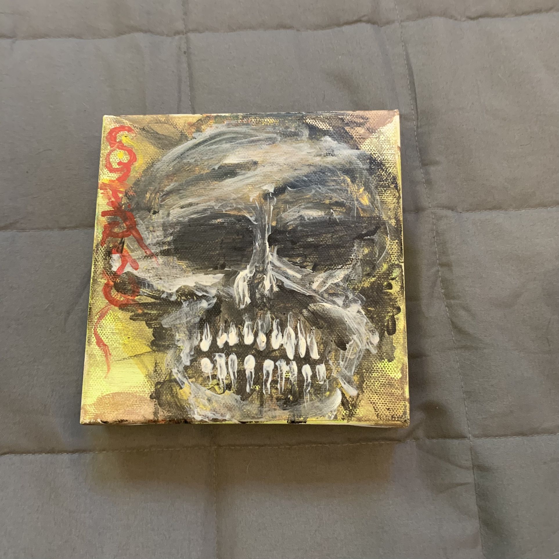 Surrealist Skull Painting