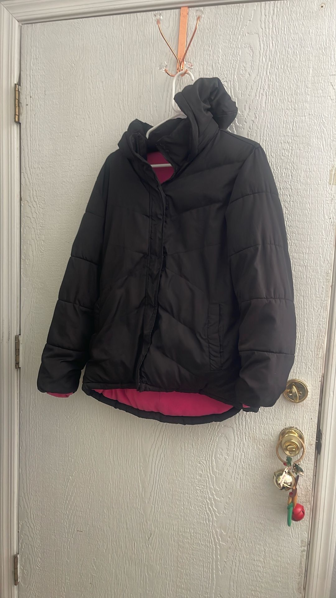 WOMENS BLACK JACKET SIZE X-LARGE PLUS WITH HOODIE