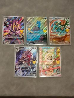 Pokemon 30th Celebration Illustration Rares - Lapras, Exeggutor, Toxtricity, Lycanroc, Morpeko