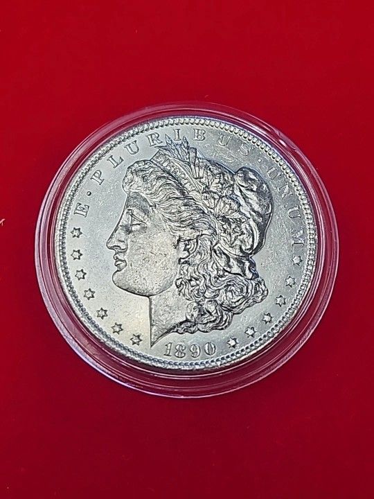 1890 CC MORGAN SILVER DOLLAR 
