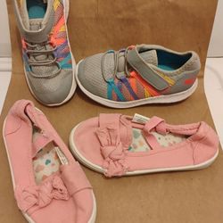 2 NEW Pairs Toddler / Girls SHOES Sz 9 & 10