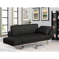 Serta 58 in. Square Arm 3-Seater Removable Cushions Sofa in Black

