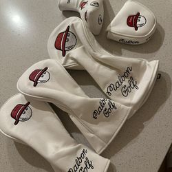 Malbon golf Headcover Set White