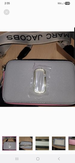 Marc Jacobs Gray and Pink Snapshot Crossbody Bag 