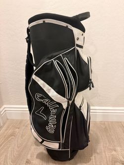 Callaway Golf Cart Bag 14-Way Divider Top Black White Multiple Pockets