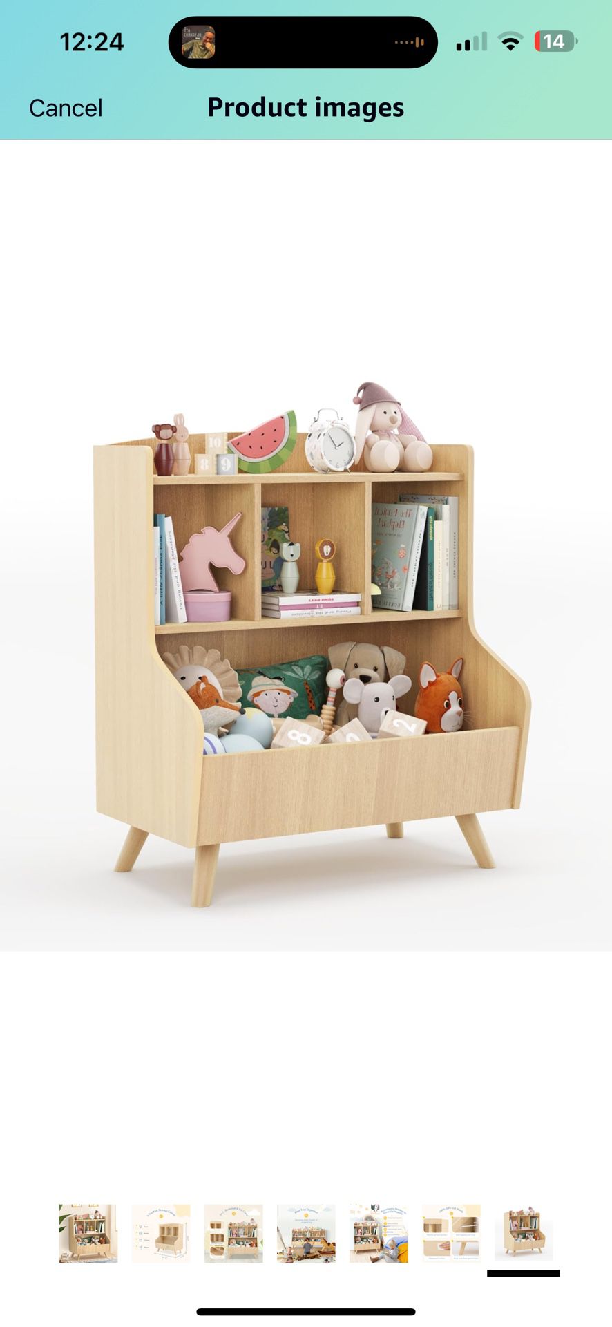 New Three Tier Kids Bookshelf With Toy Storage