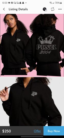 SELL OR TRADING MY BRAND NEW 2X LIMITED EDITION DEADSTOCKED VS PINK 2024 BLING ZIP UP HOODIE