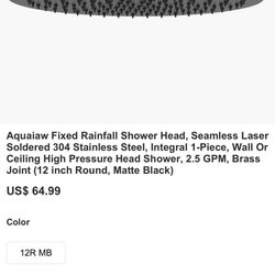 Rainfall Shower Head