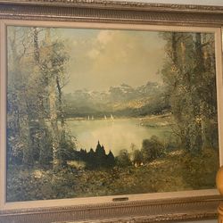 Huge Vintage Antique Picture From 20 Th Century 