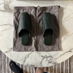 Bottega Veneta Woven Leather Slippers 