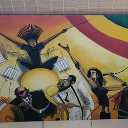 "REGGAE SUNFEST" ORIGINAL SIGNED PAINTING