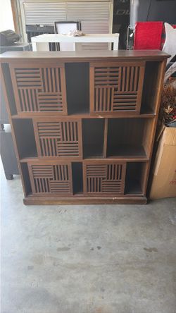 Wood storage shelves