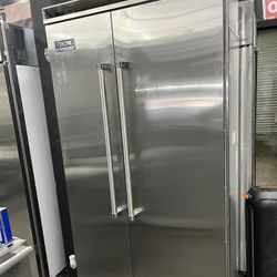 Stainless Steel Viking Professional Built In 42” Refrigerator Counter Depth