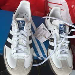2 Pairs Of Brand New Adidas Sneakers For Sale $80.00 Size 2 and size 3  Pick up only in Powder  Springs ga 30127  Please note: If they’re still up the
