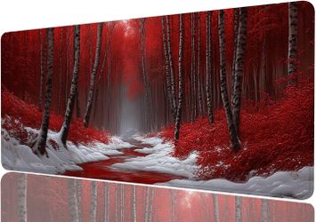 BRAND NEW! 31.5" x 11.8" Red Forest Gaming Large Mouse Keyboard Pad