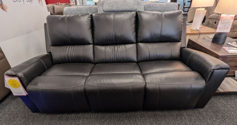 84" Reclining Leather Sofa