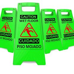 Caution Wet Floor Signs Double-Sided (8pack)