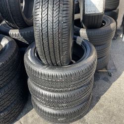 215/55/17 Bridgestone Set of four tires installed and balanced , Set De 4 Llantas Instaladas Y Balanceadas 