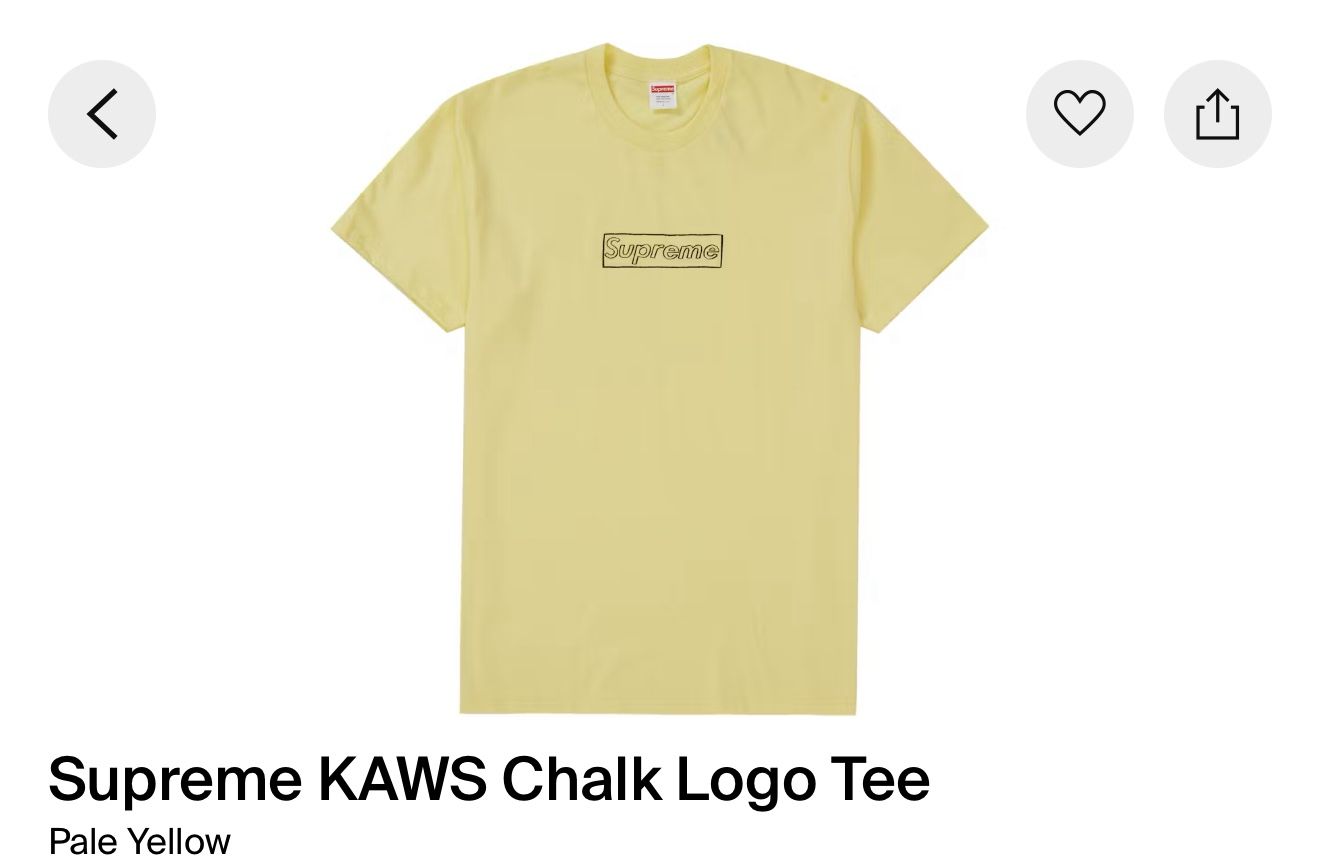 Supreme Kaws Tee Pale