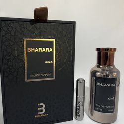 King 3.4 Oz EDP by Bharara Includes Refillable Spray Bottle 